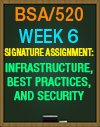 BSA/520 Week 6 Infrastructure, Best Practices, and Security